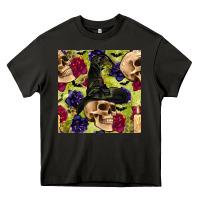 Asphalt halloween witch skull seamless pattern Heavy Core Tee - BundleAndBundleShop