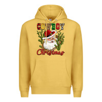 Antique Gold cowboy christmas western cactus Premium Hoodie - CowGirlArtShop