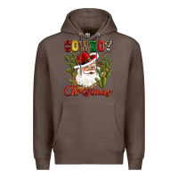 Coffee cowboy christmas western cactus Premium Hoodie - CowGirlArtShop