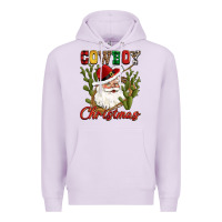 Lilac cowboy christmas western cactus Premium Hoodie - CowGirlArtShop