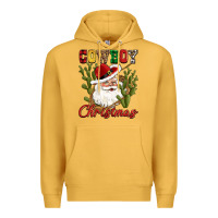 Mustard cowboy christmas western cactus Premium Hoodie - CowGirlArtShop