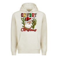 Oatmeal Heather cowboy christmas western cactus Premium Hoodie - CowGirlArtShop