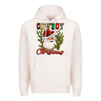 Pale Pink cowboy christmas western cactus Premium Hoodie - CowGirlArtShop