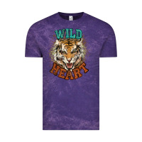 Cloud Purple wild heart tiger college western Vintage Tee - NancyCooperArtShop