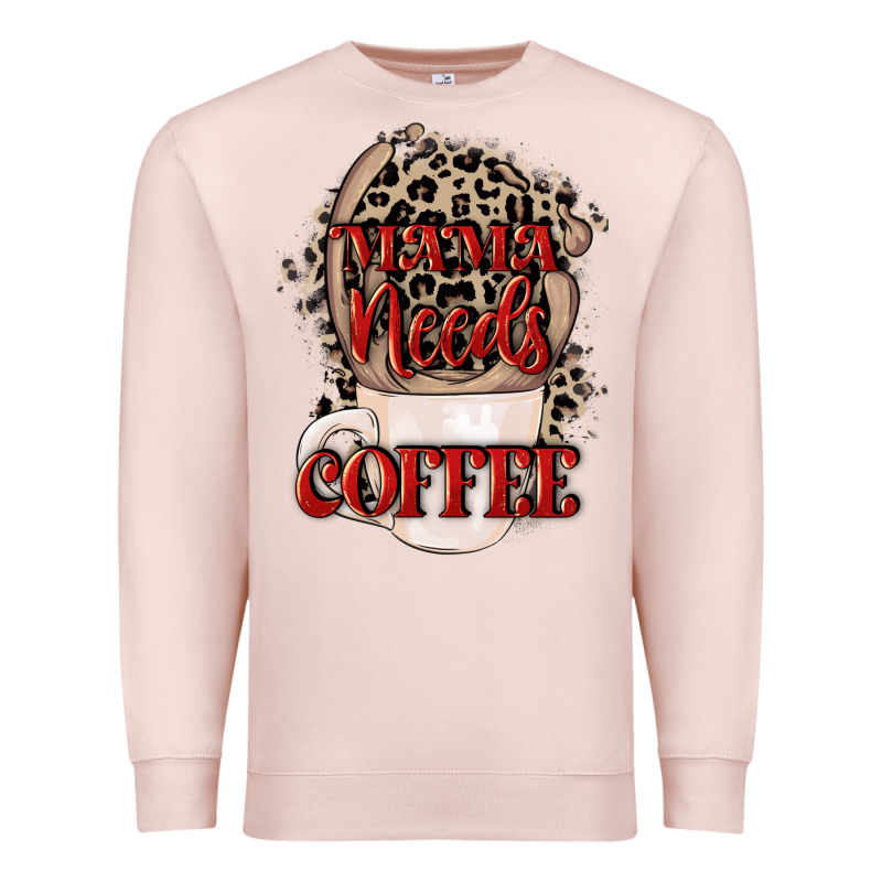 Mama Needs Coffee Mother's Day Premium Sweatshirt by CowGirlArtShop | Teevron