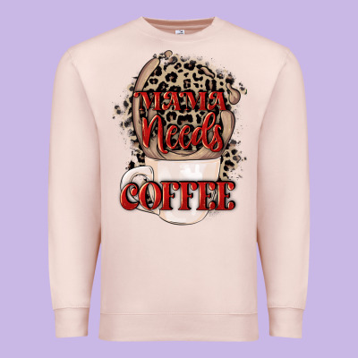 Mama Needs Coffee Mother's Day Premium Sweatshirt Designed By Cowgirlartshop