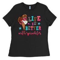Black life is better with sprinkles Ladies Tee - AdoDesignShop