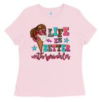 Bubblegum Pink life is better with sprinkles Ladies Tee - AdoDesignShop