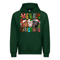 Forest Green Merry christmas calfs Urban Hoodie - FaDigitalArtStudio