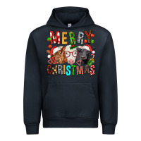 Navy Merry christmas calfs Urban Hoodie - FaDigitalArtStudio