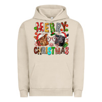 Pigment French Oak Merry christmas calfs Urban Hoodie - FaDigitalArtStudio