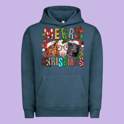 Merry Christmas Calfs Urban Hoodie Designed By Fadigitalartstudio