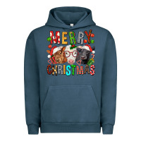 Pigment Midnight Navy Merry christmas calfs Urban Hoodie - FaDigitalArtStudio