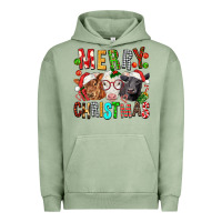 Pigment Oil Green Merry christmas calfs Urban Hoodie - FaDigitalArtStudio