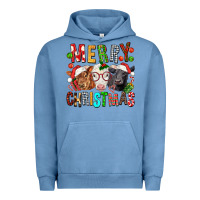 Pigment Pebble Blue Merry christmas calfs Urban Hoodie - FaDigitalArtStudio