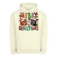 Pigment Pistachio Merry christmas calfs Urban Hoodie - FaDigitalArtStudio