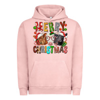 Pigment Salmon Merry christmas calfs Urban Hoodie - FaDigitalArtStudio