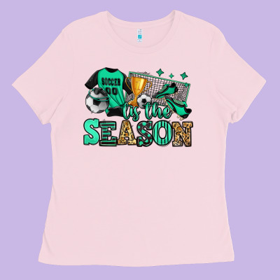 Tis The Season Soccer Ladies Tee Designed By Jasminsmagicworld