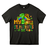 Asphalt my first st patricks day with coins and shamrocks Heavy Core Tee - AdoDesignShop