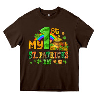 Chocolate Brown my first st patricks day with coins and shamrocks Heavy Core Tee - AdoDesignShop
