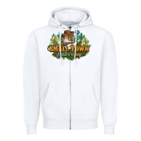 White Small town Easter Day Zipper Hoodie - NancyCooperArtShop