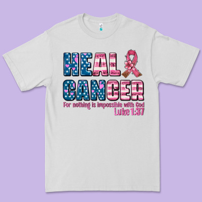 Heal Cancer With Cancer Ribbon Premium Tee Designed By Adodesignshop