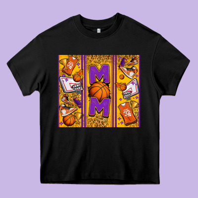 Basketball Mom Heavy Core Tee Designed By Jasminsmagicworld