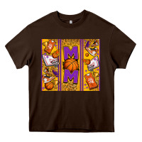 Chocolate Brown basketball mom Heavy Core Tee - Jasminsmagicworld