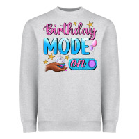Heather Grey Birthday Mode On Heavyweight Sweatshirt - BundleAndBundleShop