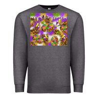 Charcoal Heather Mardi Gras with king cake tumbler Premium Sweatshirt - HowdyJamesFarm