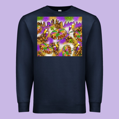 Mardi Gras With King Cake Tumbler Premium Sweatshirt Designed By Howdyjamesfarm