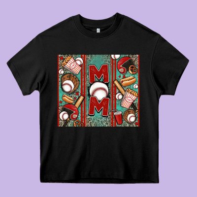 Baseball Mom Heavy Core Tee Designed By Jasminsmagicworld