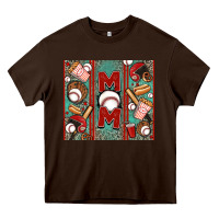 Chocolate Brown baseball mom Heavy Core Tee - Jasminsmagicworld