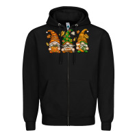 Black Fall Gnomes Zipper Hoodie - texasbilliewilder