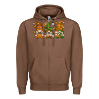 Chestnut Fall Gnomes Zipper Hoodie - texasbilliewilder