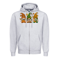 Heather Grey Fall Gnomes Zipper Hoodie - texasbilliewilder