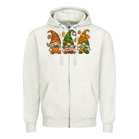 Oatmeal Heather Fall Gnomes Zipper Hoodie - texasbilliewilder