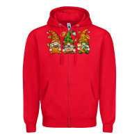 Red Fall Gnomes Zipper Hoodie - texasbilliewilder
