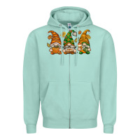 Seafoam Fall Gnomes Zipper Hoodie - texasbilliewilder