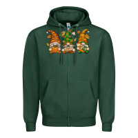 Sports Green Fall Gnomes Zipper Hoodie - texasbilliewilder