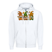 White Fall Gnomes Zipper Hoodie - texasbilliewilder