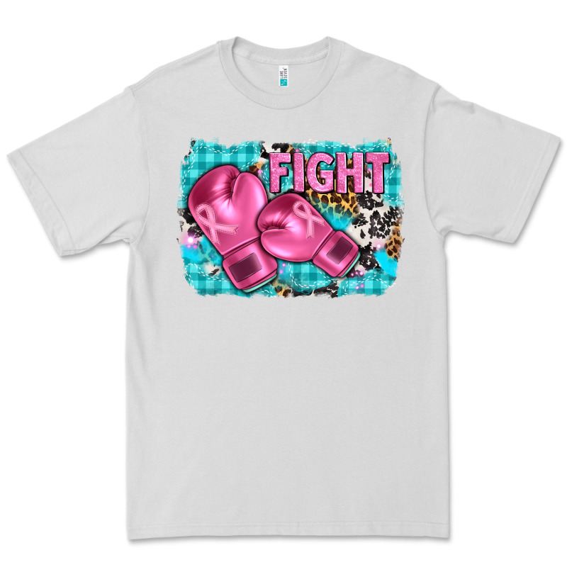 Fight With Boxing Gloves And Cancer Ribbon Premium Tee by AdoDesignShop | Teevron