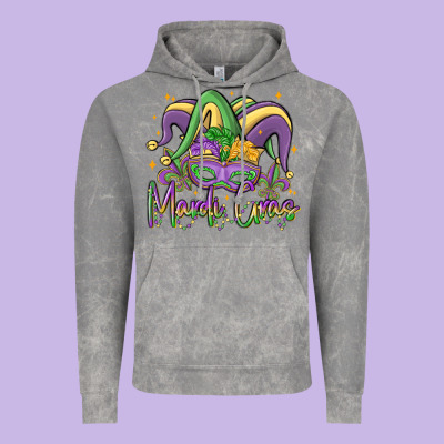 Mardi Gras Vintage Hoodie Designed By Maliassmallbusiness