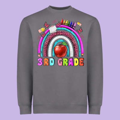 3 Rd Grade Heavyweight Sweatshirt Designed By Bundleandbundleshop