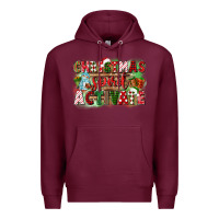 Burgundy christmas spirit activate Premium Hoodie - CowGirlArtShop