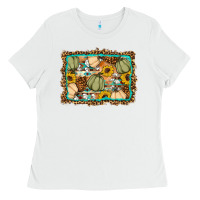 White Fall pumpkin Ladies Tee - Artiststas