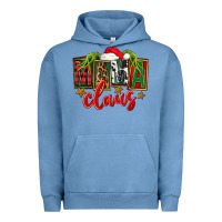 Pigment Pebble Blue Christmas mama Claus Urban Hoodie - FaDigitalArtStudio