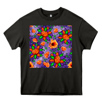 Asphalt pumpkin flower halloween seamless pattern Heavy Core Tee - BundleAndBundleShop