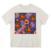 Cream pumpkin flower halloween seamless pattern Heavy Core Tee - BundleAndBundleShop