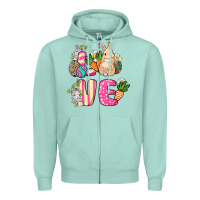 Seafoam Love Easter Zipper Hoodie - NancyCooperArtShop